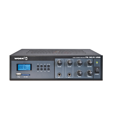 Work PA-90/2USB | Kompakt mixerfrstrkare 30W med mediaspelare
